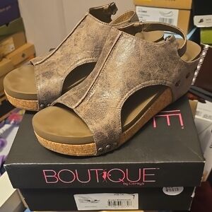Corkys Boutique Brown Ankle Booties